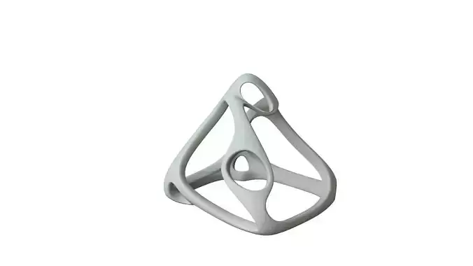 SciFi Cube Object No 61436 Low Poly Shape Low-poly 3D model