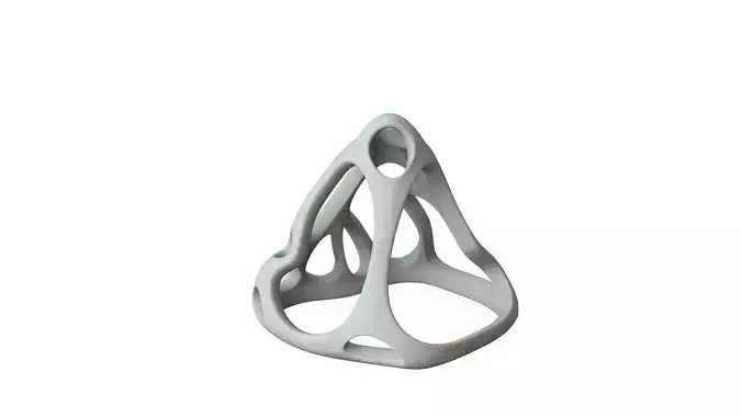 SciFi Cube Object No 59771 Low Poly Shape Low-poly 3D model