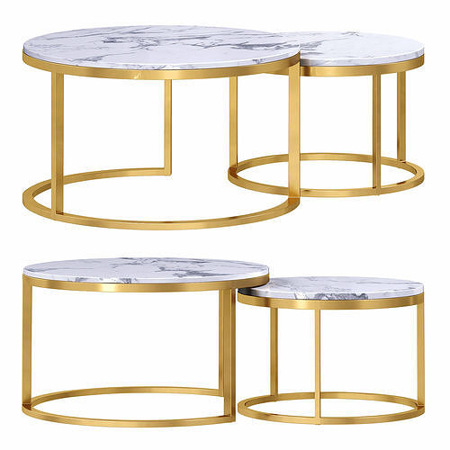 nordic round coffee table 3D model | CGTrader