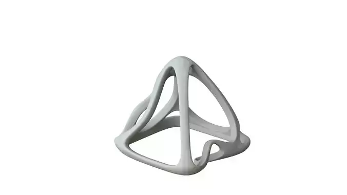 SciFi Cube Object No 59343 Low Poly Shape Low-poly 3D model