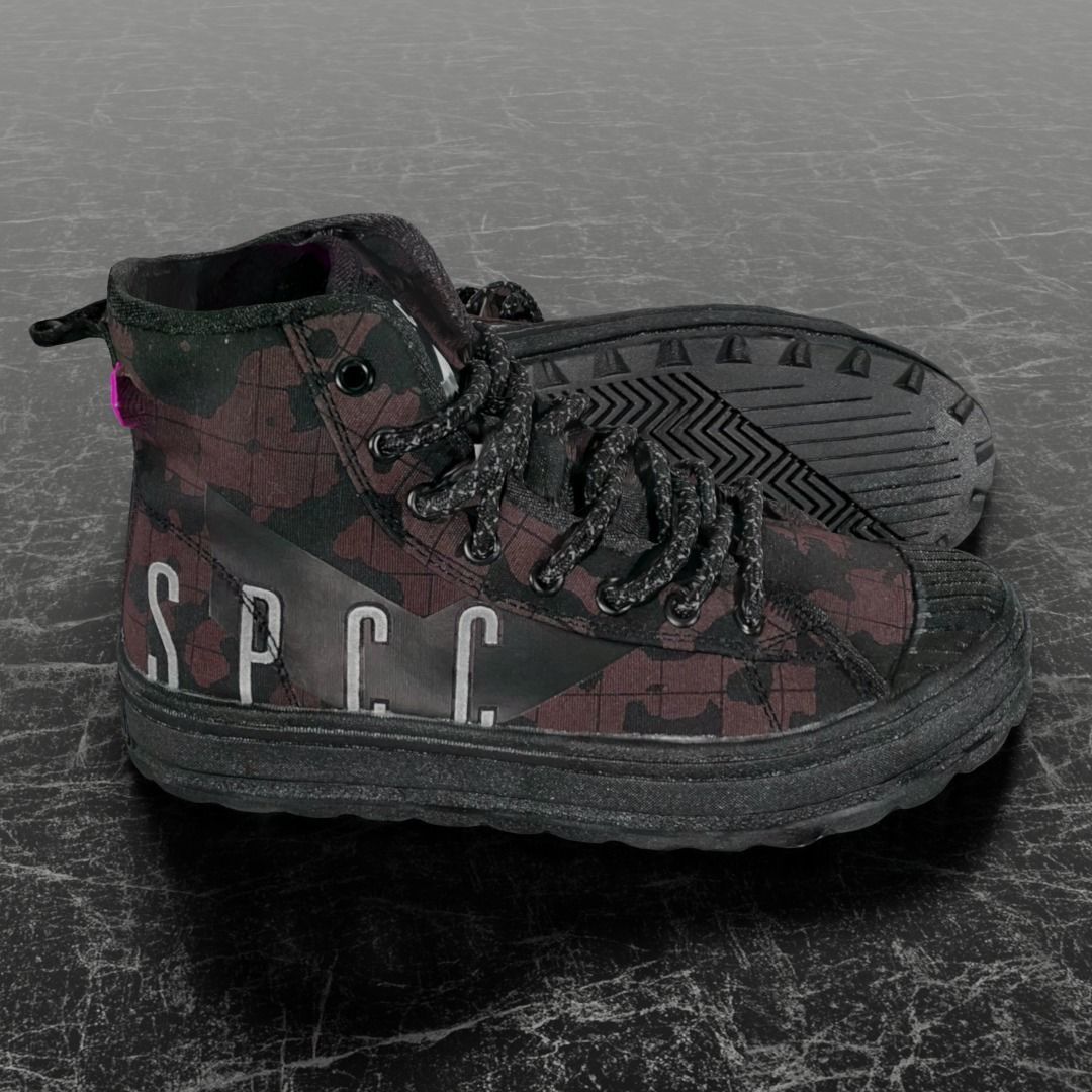SSPC CAMOUFLAGE 3D SHOES - RED Low-poly 3D model_4