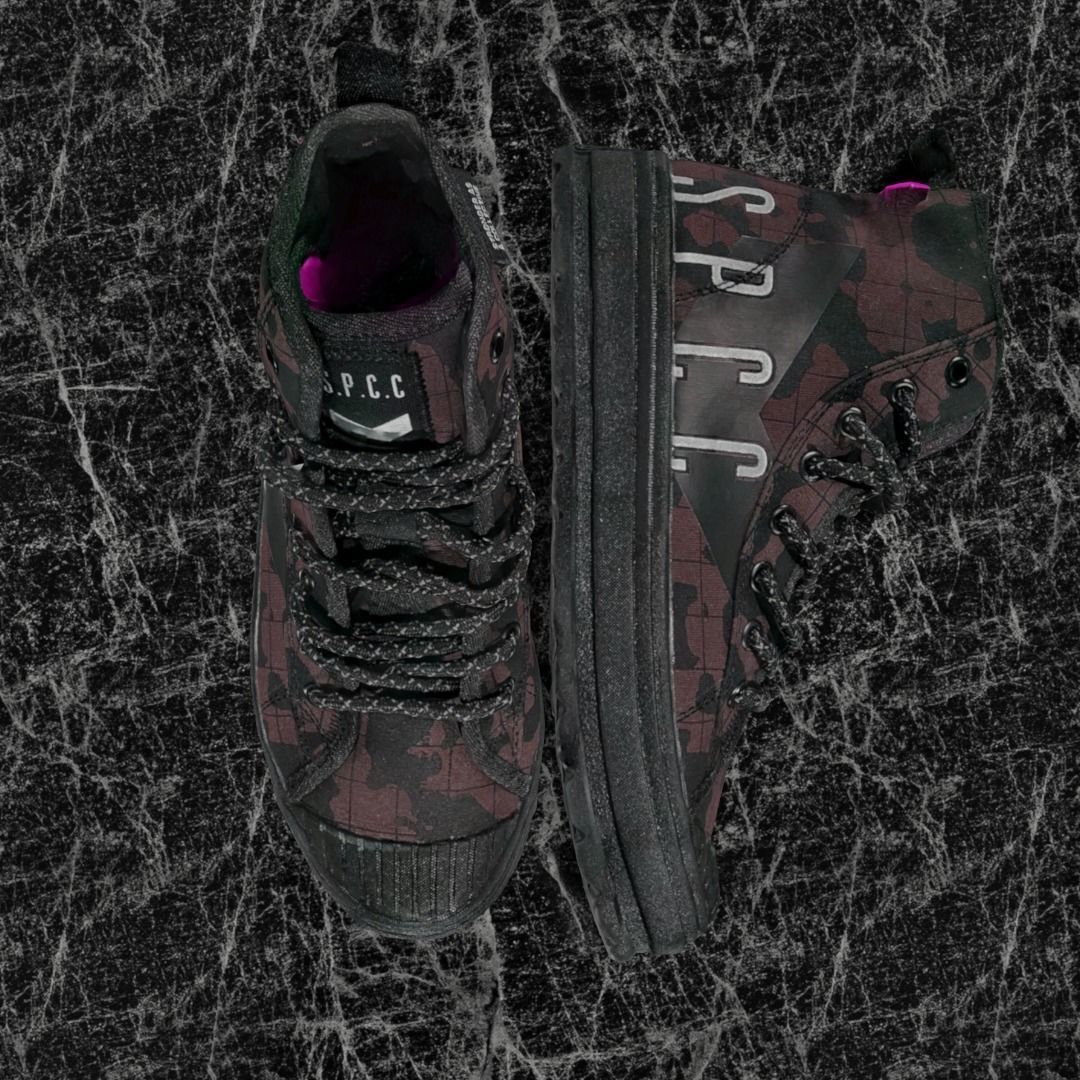 SSPC CAMOUFLAGE 3D SHOES - RED Low-poly 3D model_3