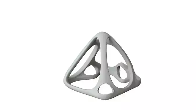 SciFi Cube Object No 58725 Low Poly Shape Low-poly 3D model