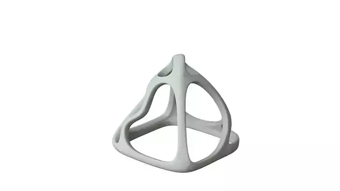 SciFi Cube Object No 58463 Low Poly Shape Low-poly 3D model