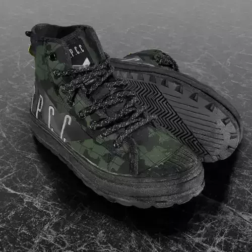 SSPC CAMOUFLAGE 3D SHOES - GREEN