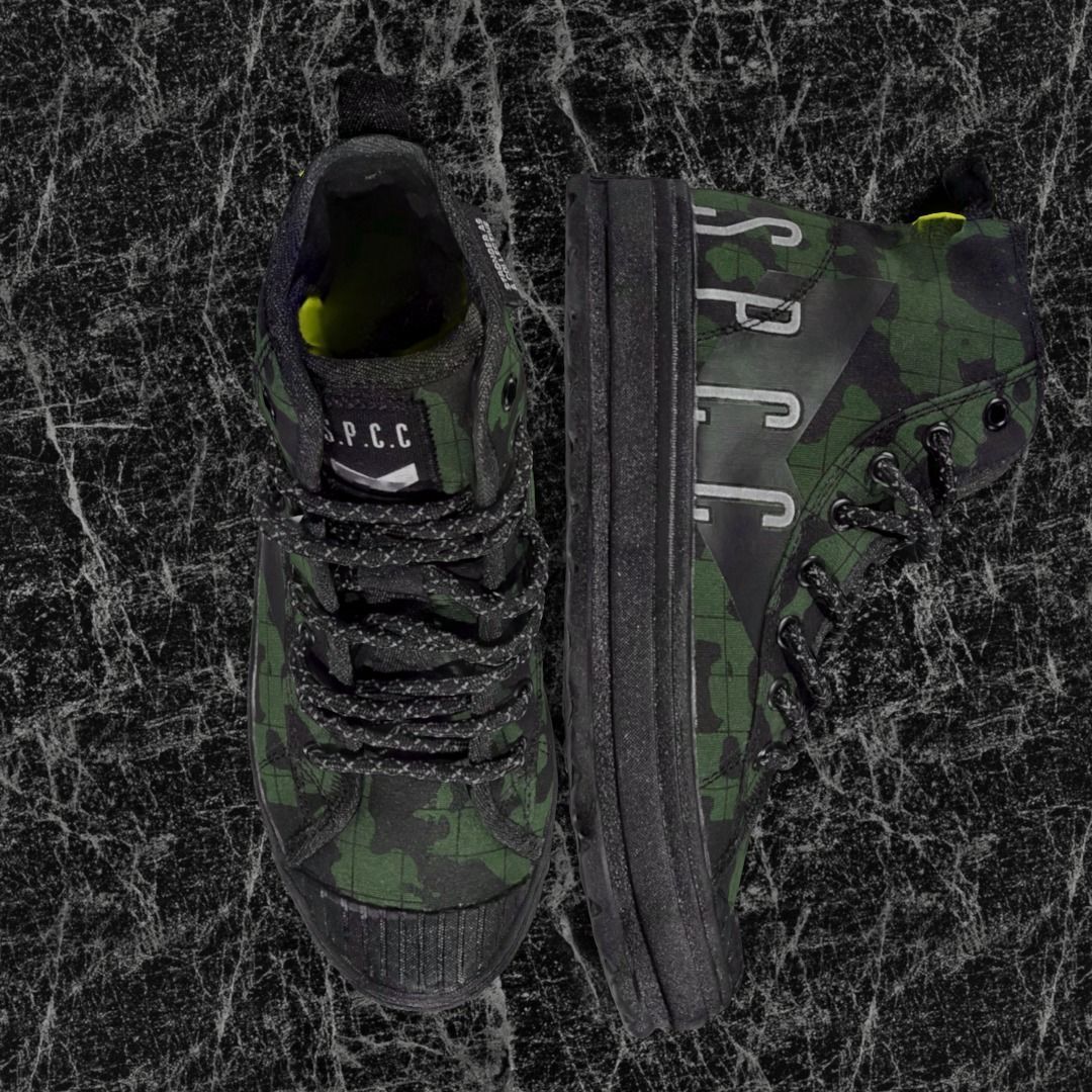 SSPC CAMOUFLAGE 3D SHOES - GREEN Low-poly 3D model_3