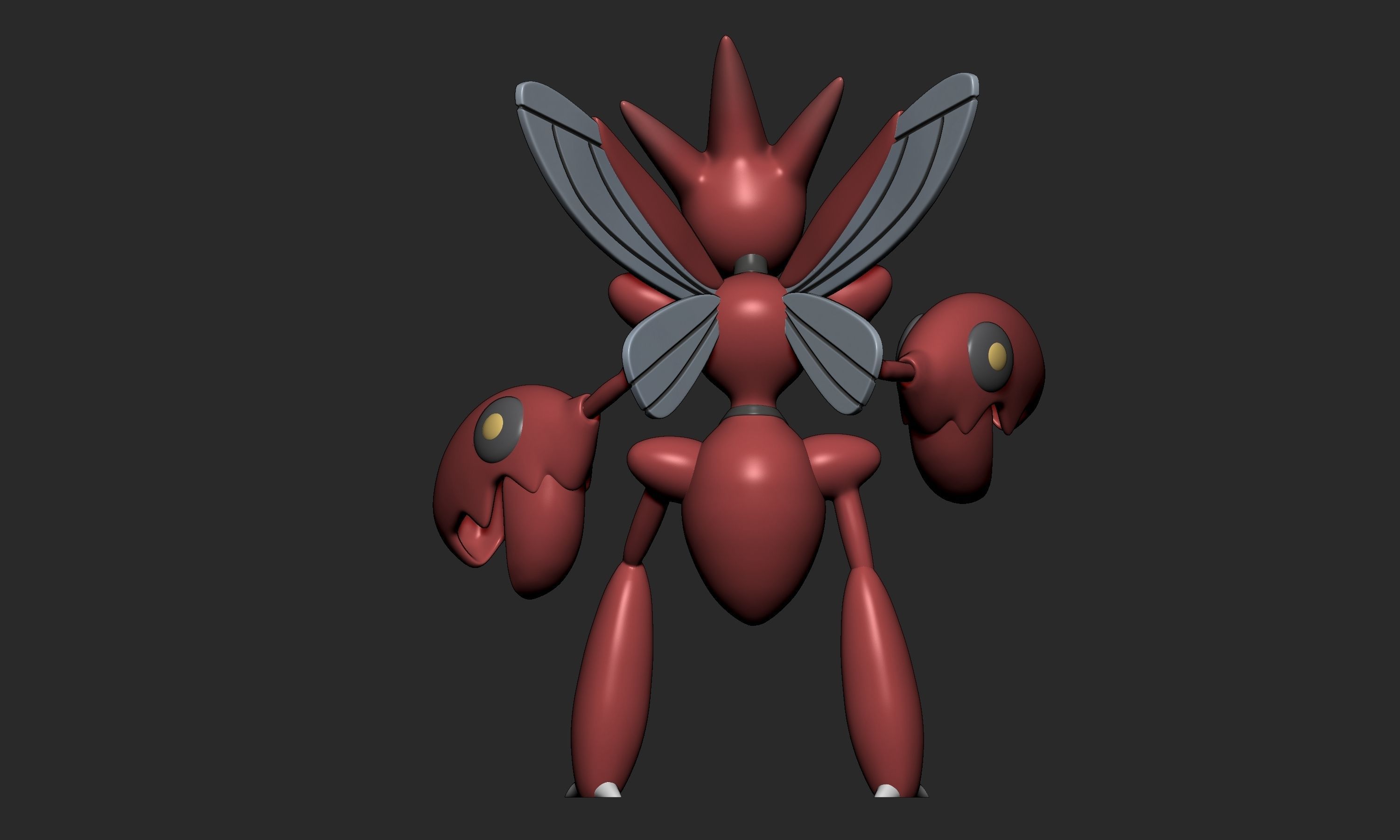 Pokemon - Scizor with 2 poses 3D print model_2