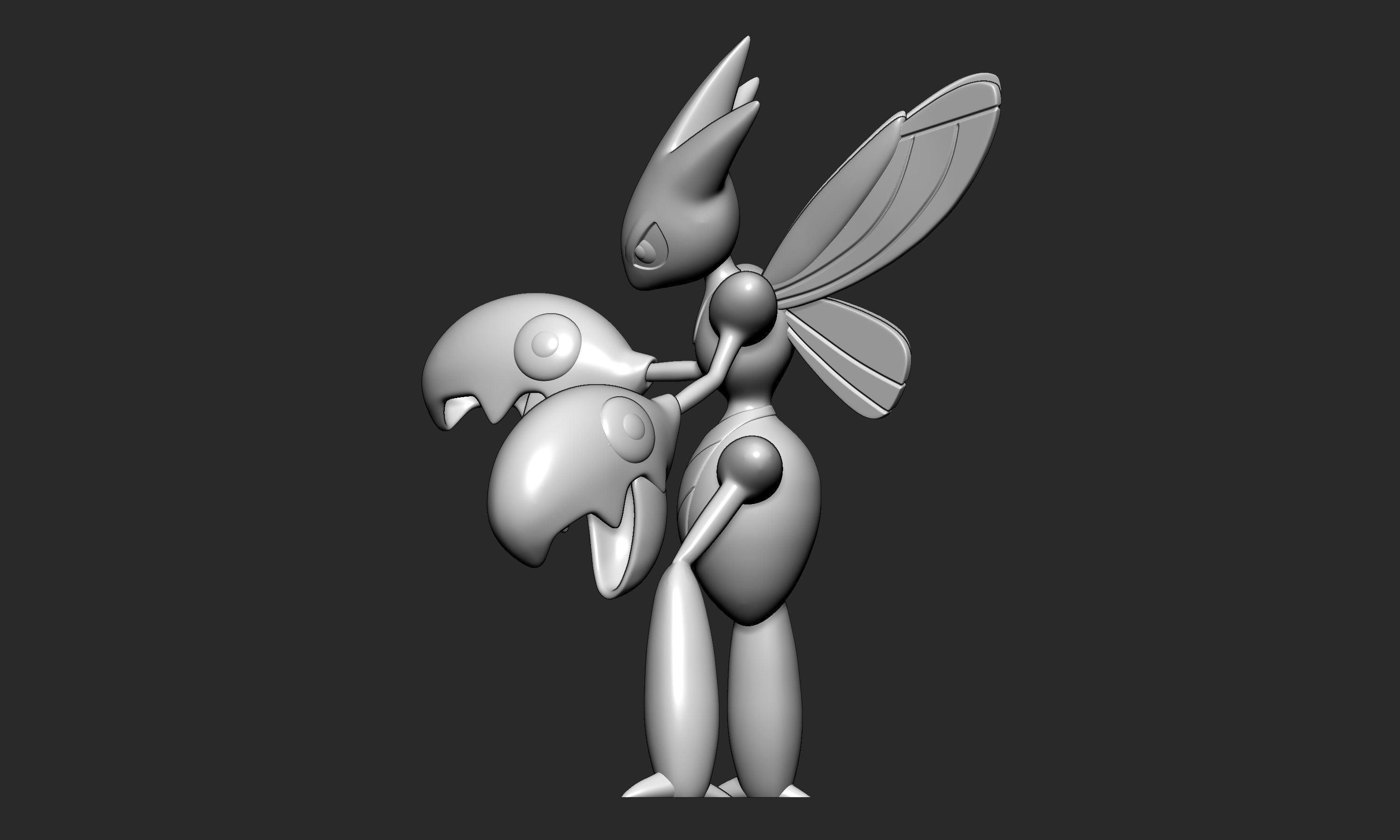 Pokemon - Scizor with 2 poses 3D print model_8