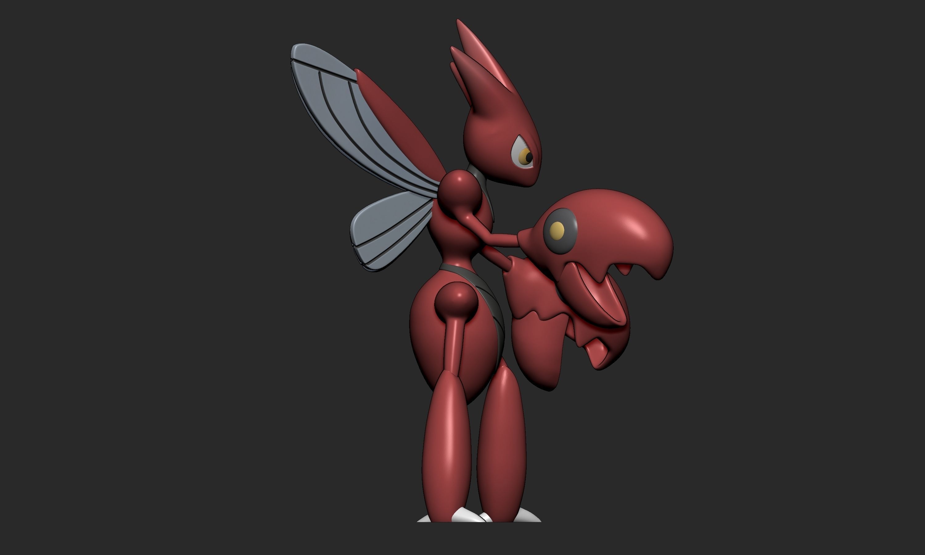 Pokemon - Scizor with 2 poses 3D print model_6