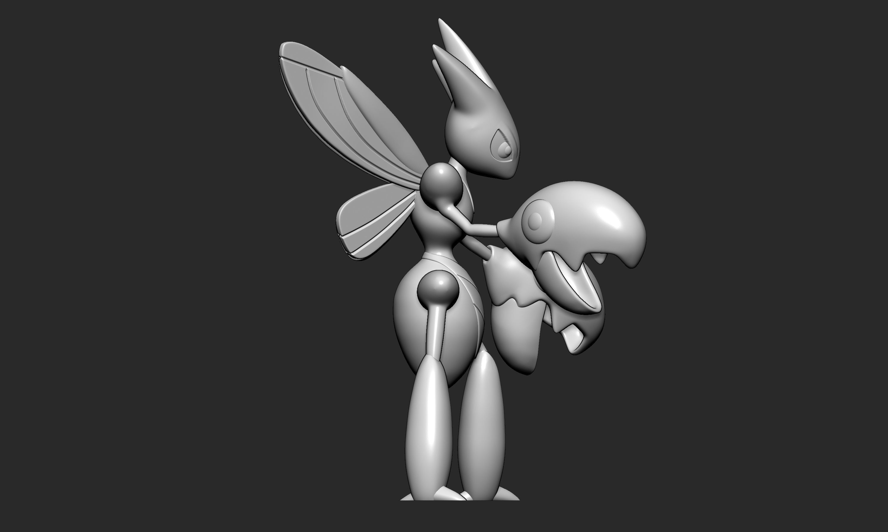 Pokemon - Scizor with 2 poses 3D print model_16
