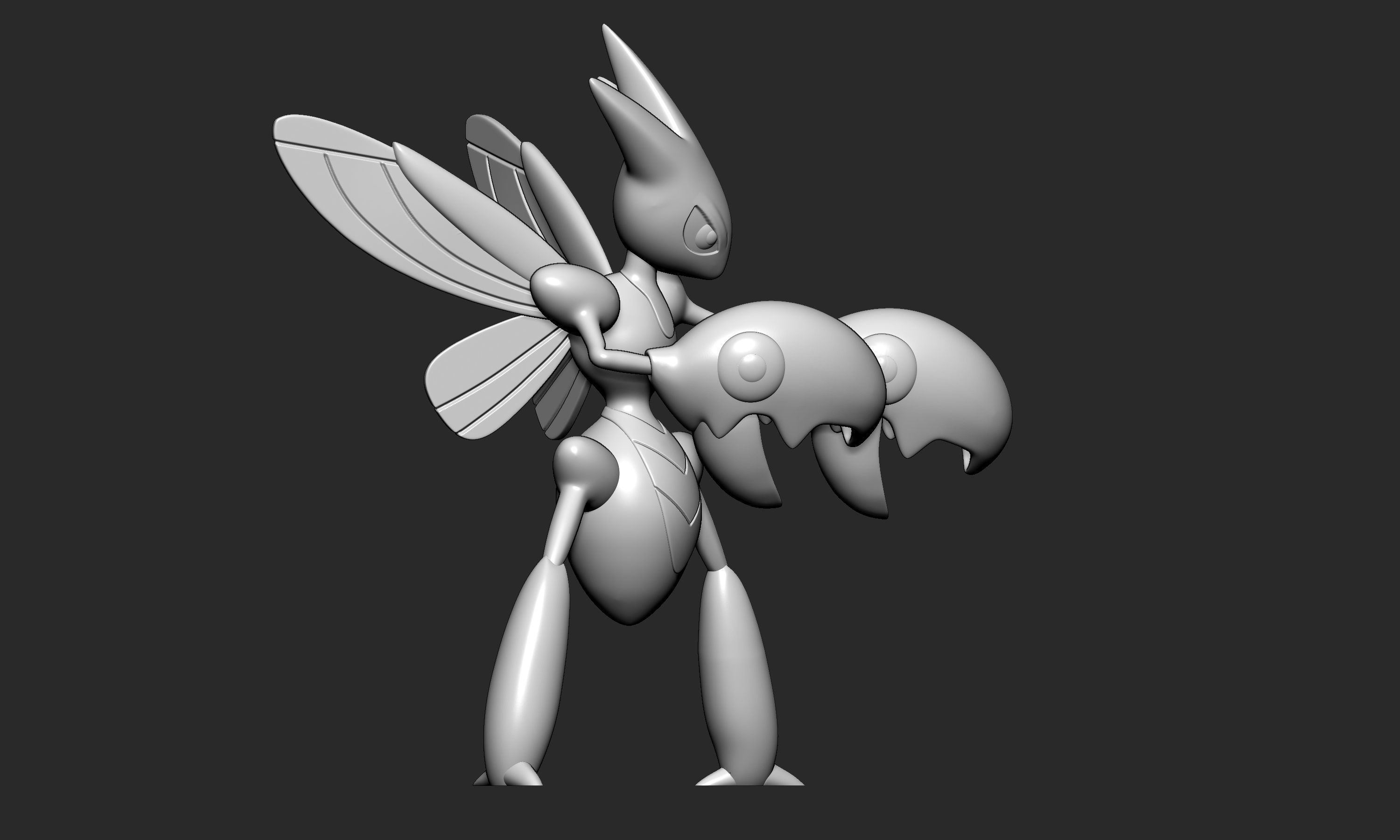 Pokemon - Scizor with 2 poses 3D print model_4