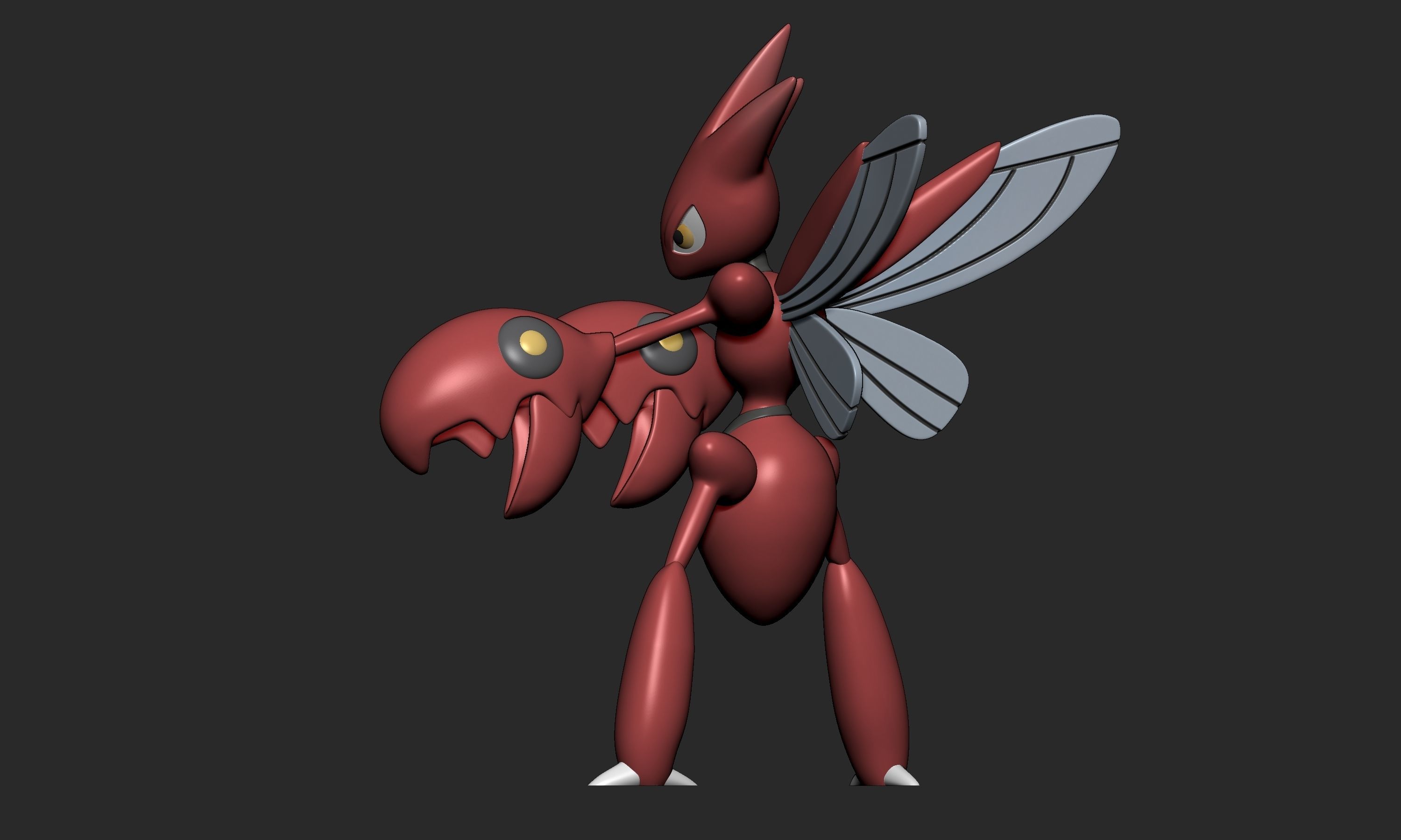 Pokemon - Scizor with 2 poses 3D print model_10