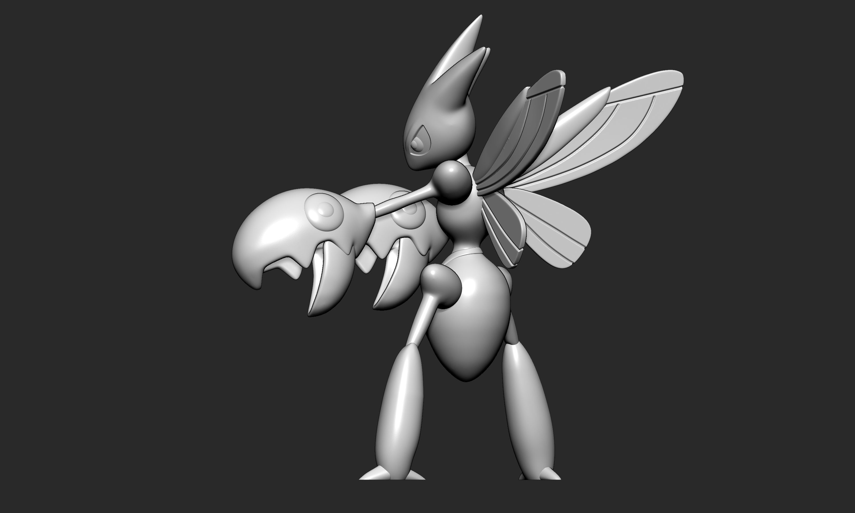 Pokemon - Scizor with 2 poses 3D print model_15