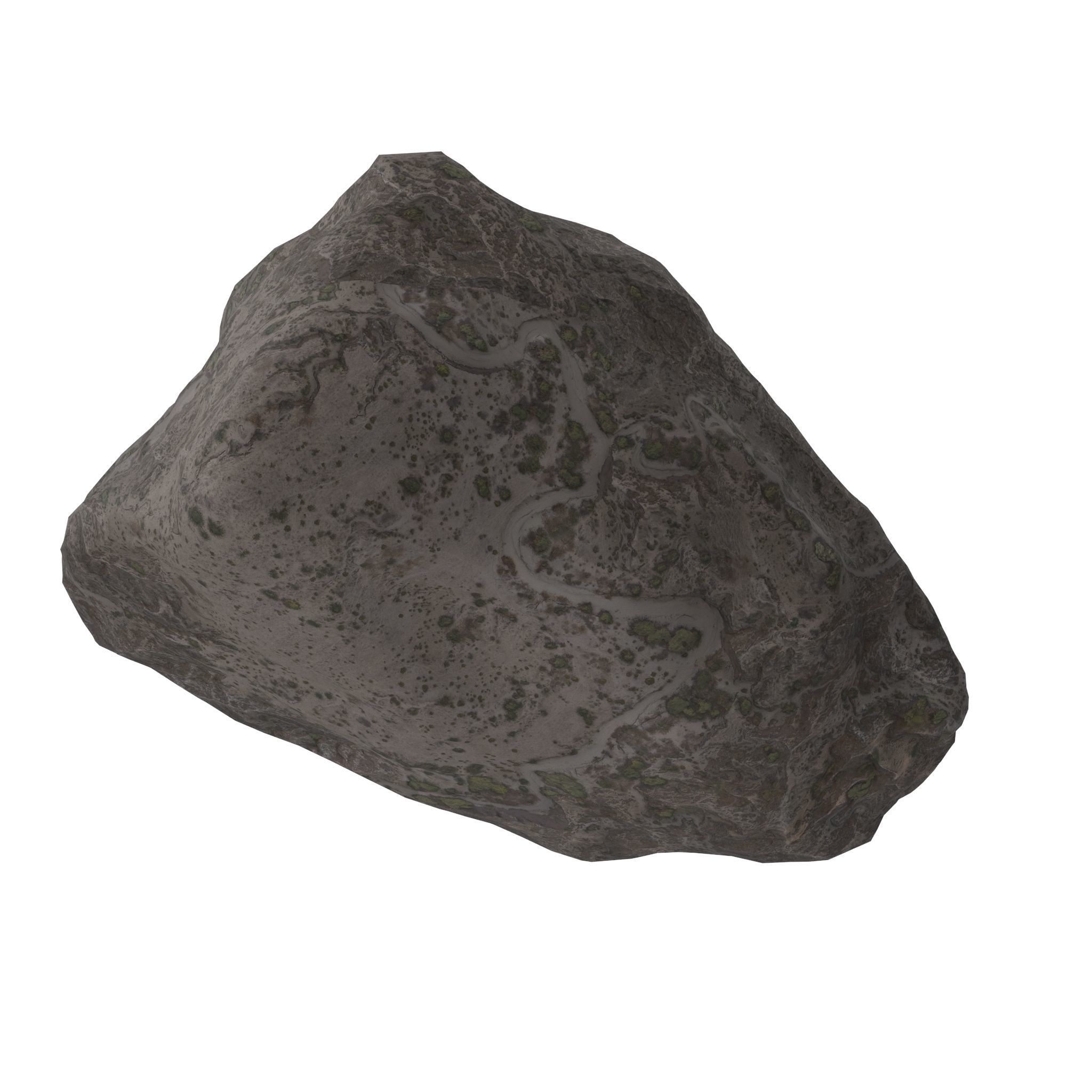 Lowpoly Rock 5 Low-poly 3D model_11