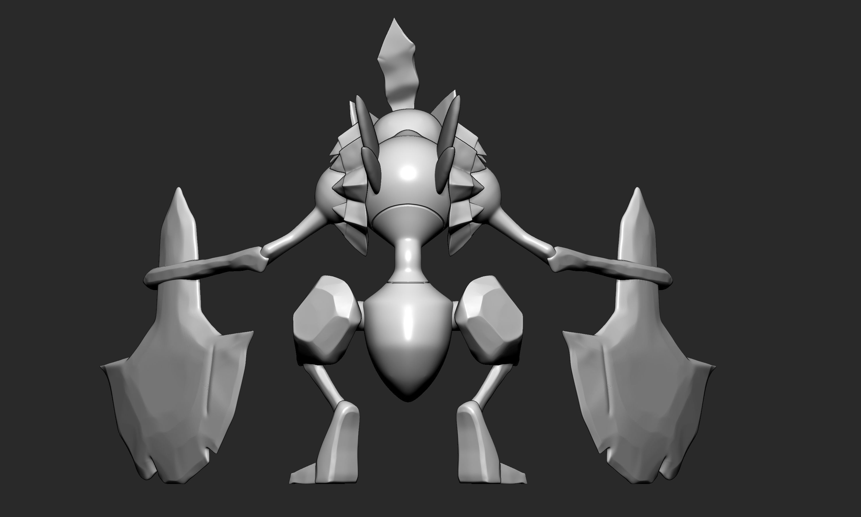 Pokemon - Kleavor with 2 poses 3D print model_5