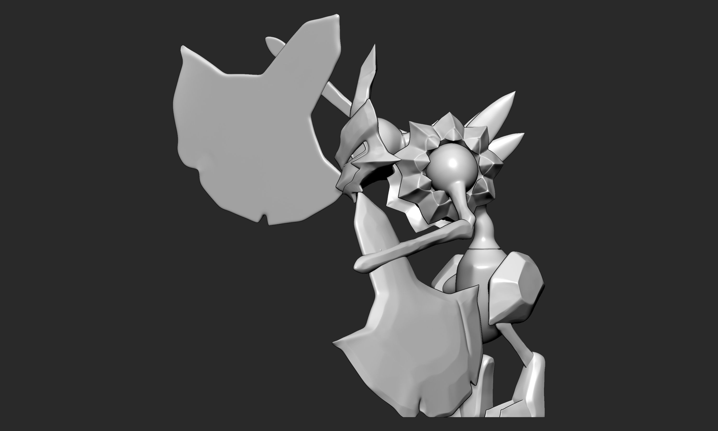 Pokemon - Kleavor with 2 poses 3D print model_16