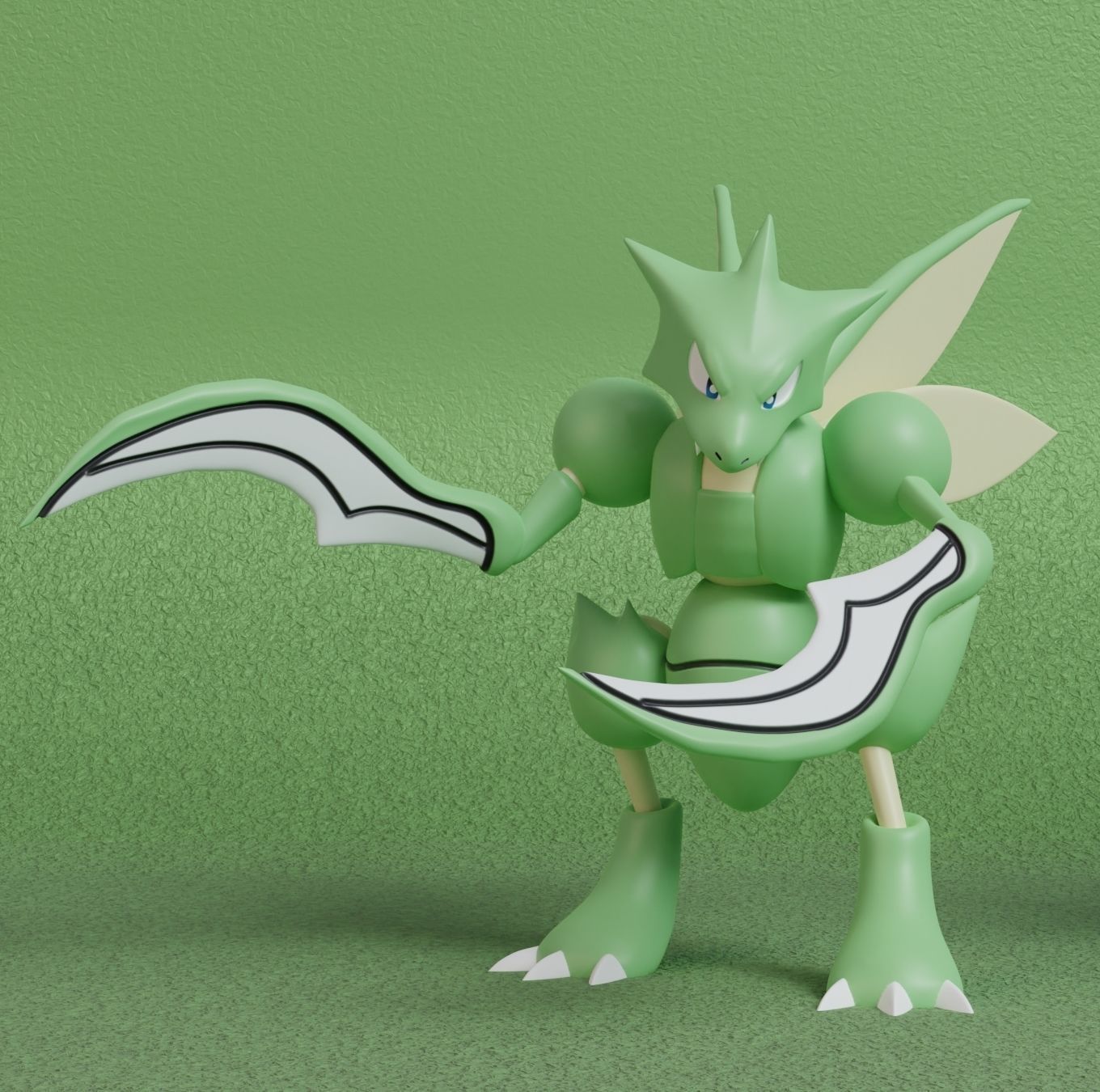 Pokemon - Scyther Scizor and Kleavor with 2 poses 3D print model_3