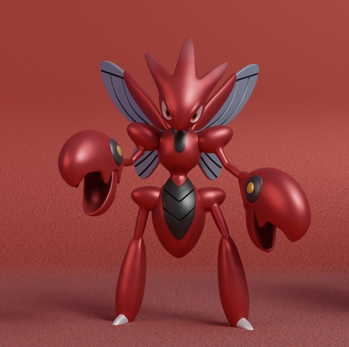 Pokemon - Scyther Scizor and Kleavor with 2 poses 3D print model_12