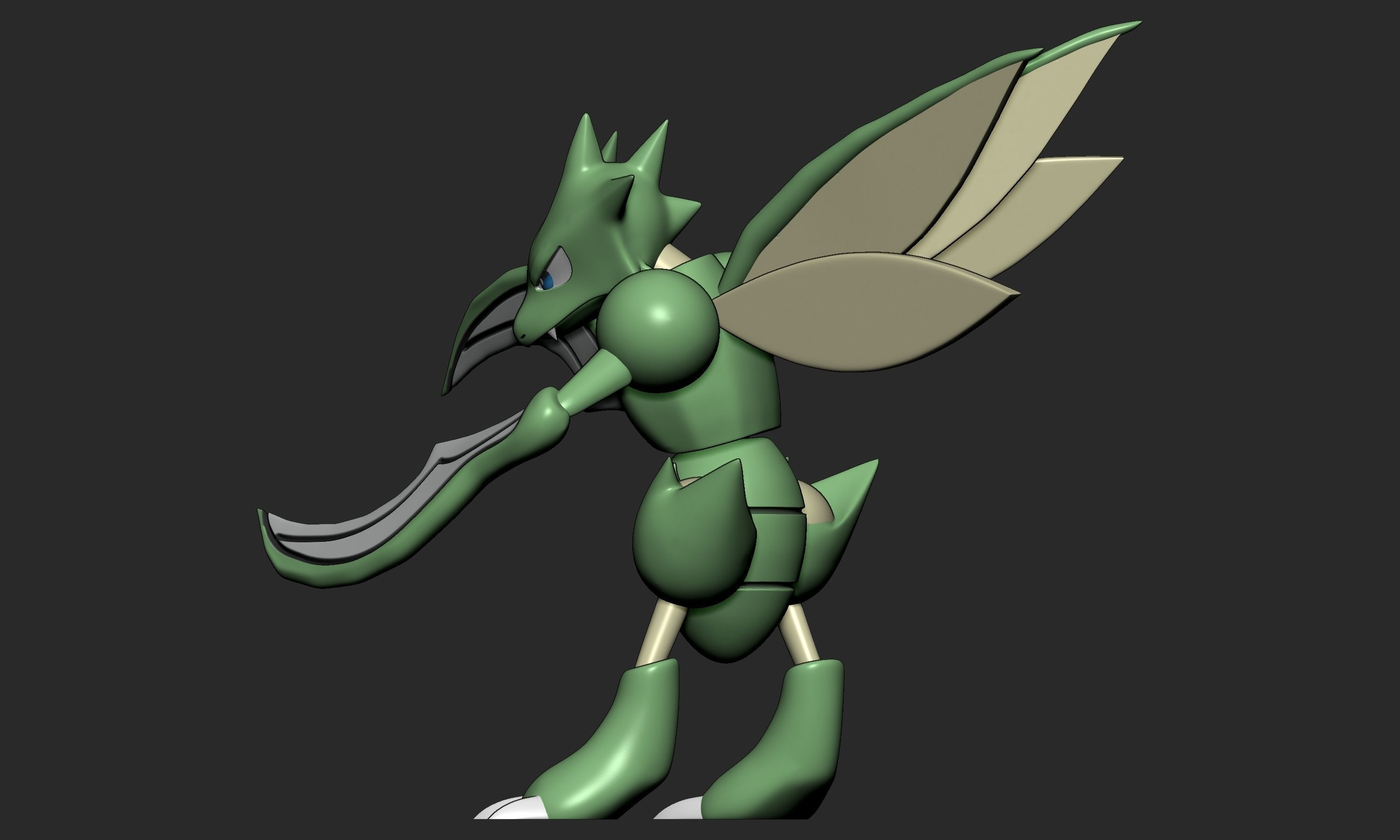 Pokemon - Scyther Scizor and Kleavor with 2 poses 3D print model_8