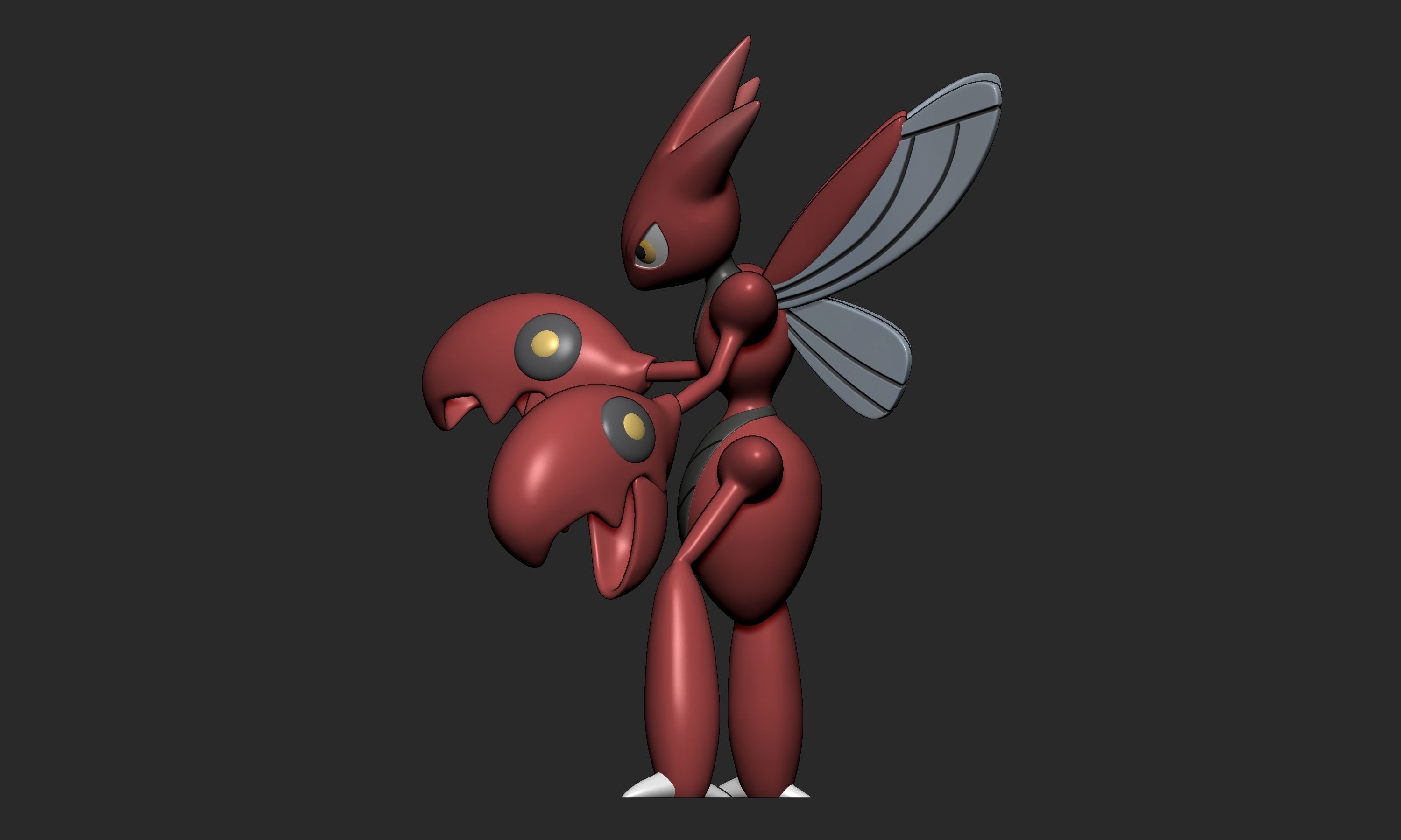 Pokemon - Scyther Scizor and Kleavor with 2 poses 3D print model_20