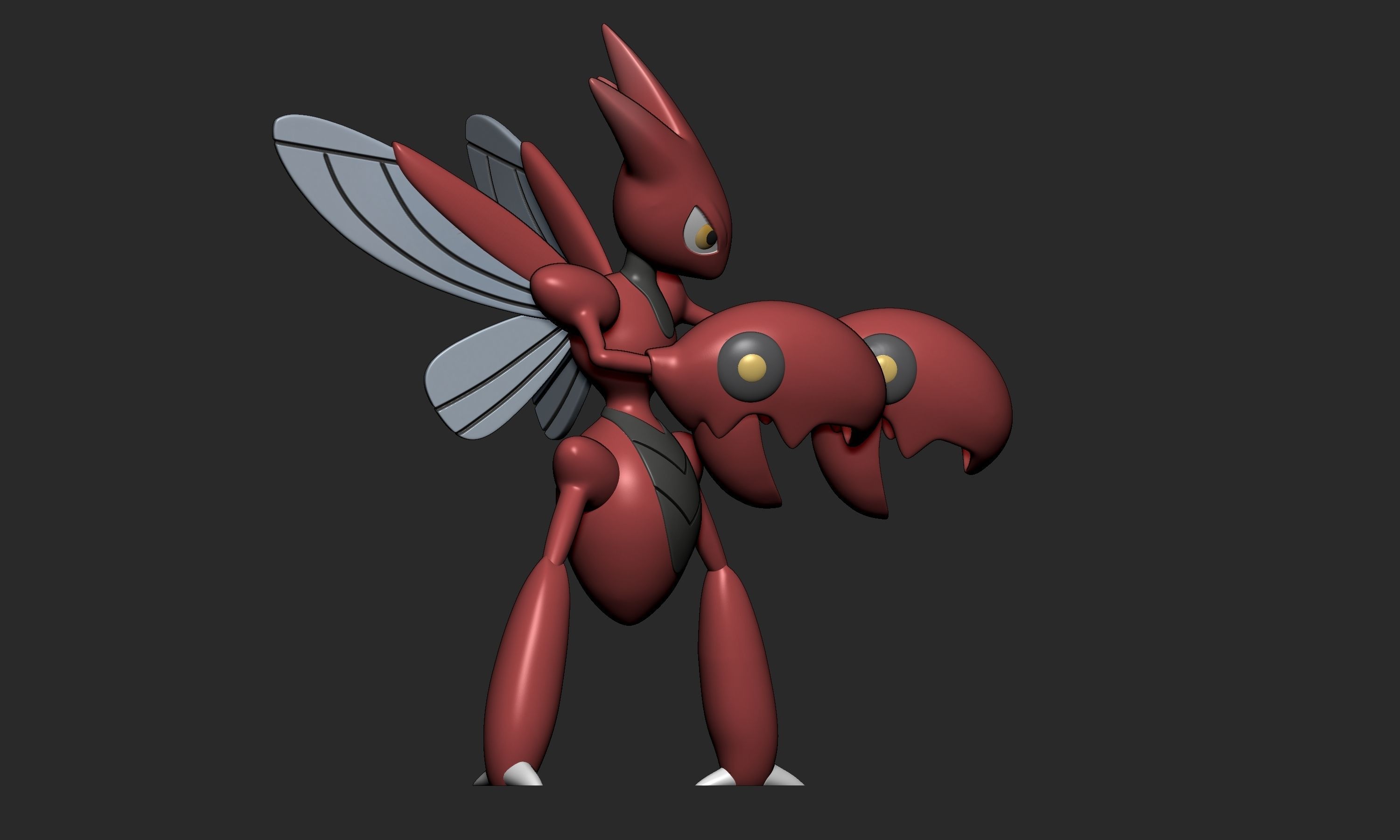 Pokemon - Scyther Scizor and Kleavor with 2 poses 3D print model_19