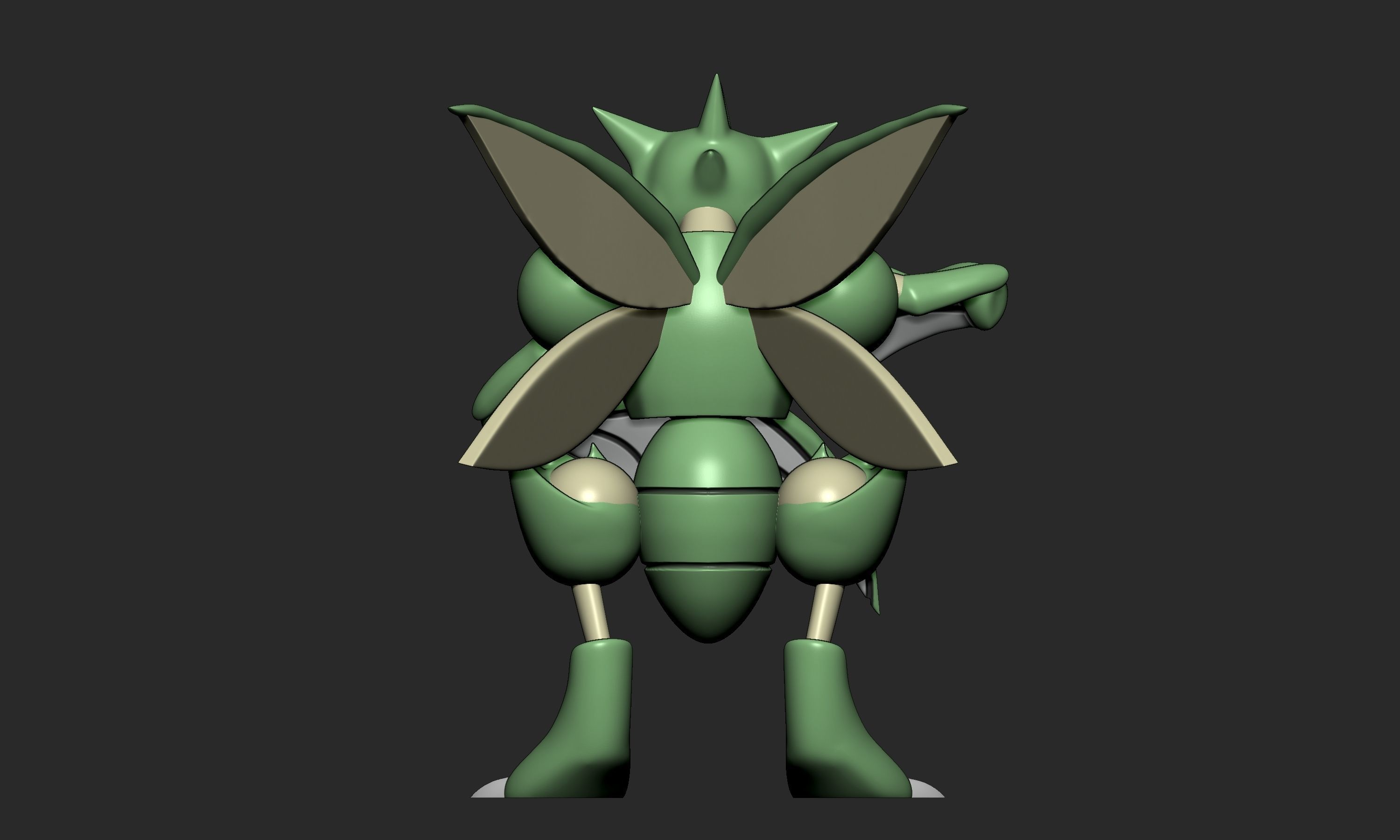 Pokemon - Scyther Scizor and Kleavor with 2 poses 3D print model_6