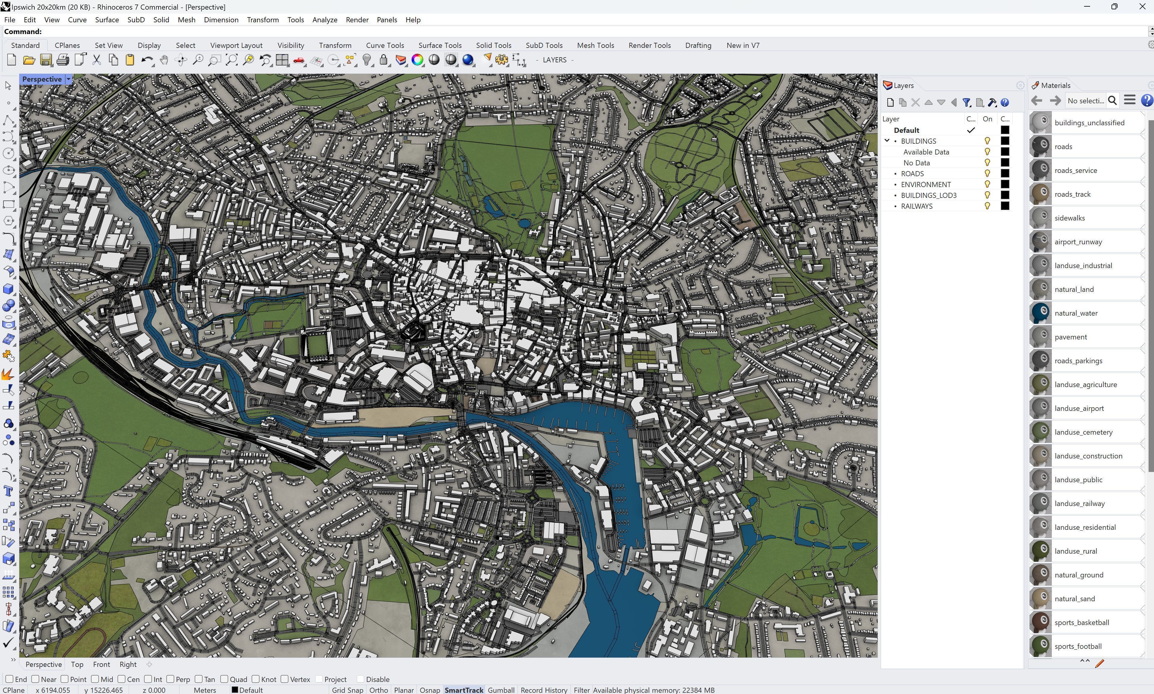 Ipswich - 3D City Model Low-poly 3D model_16