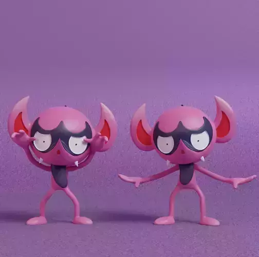 Pokemon - Impidimp with 2 poses