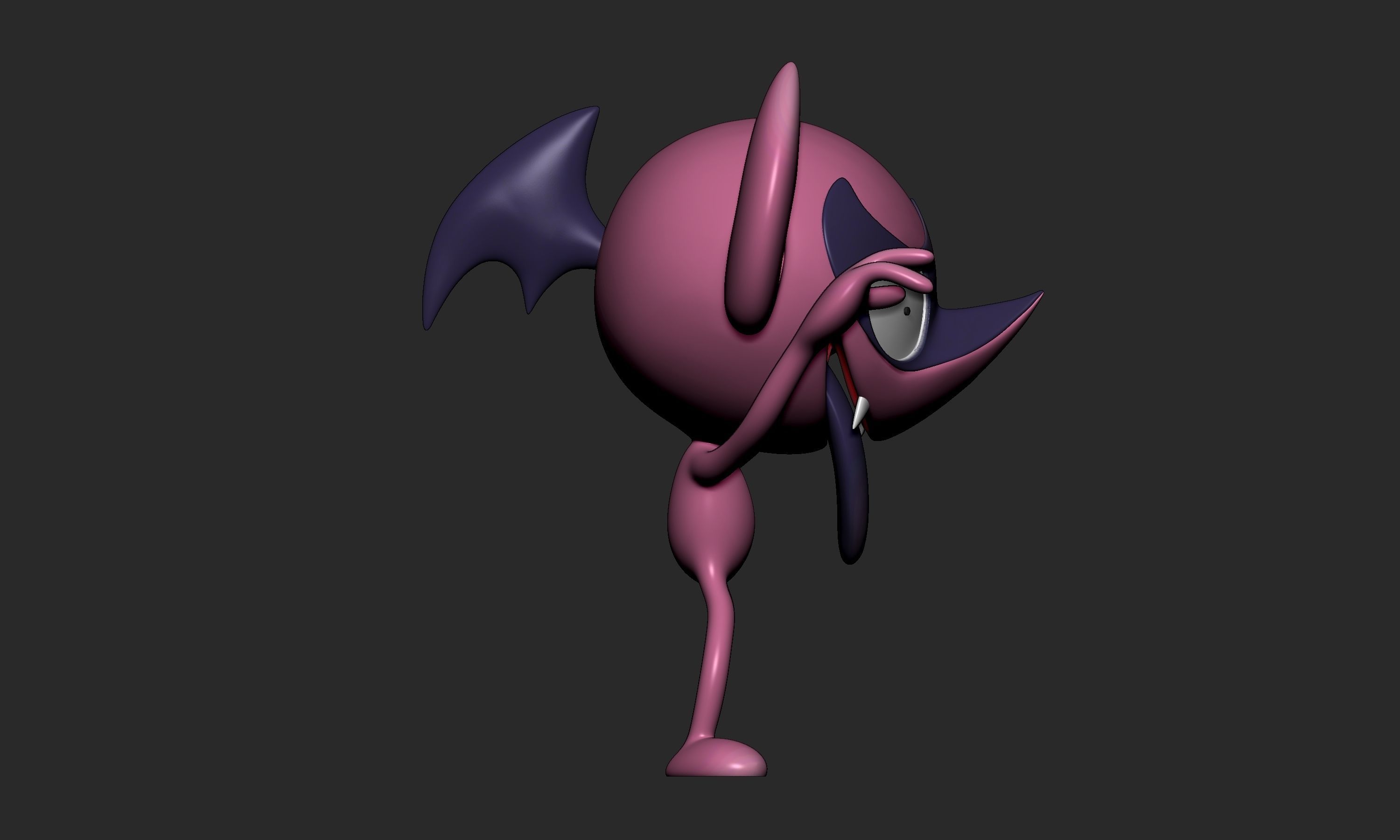 Pokemon - Impidimp Morgrem and Grimmsnarl with 2 poses 3D print model_4