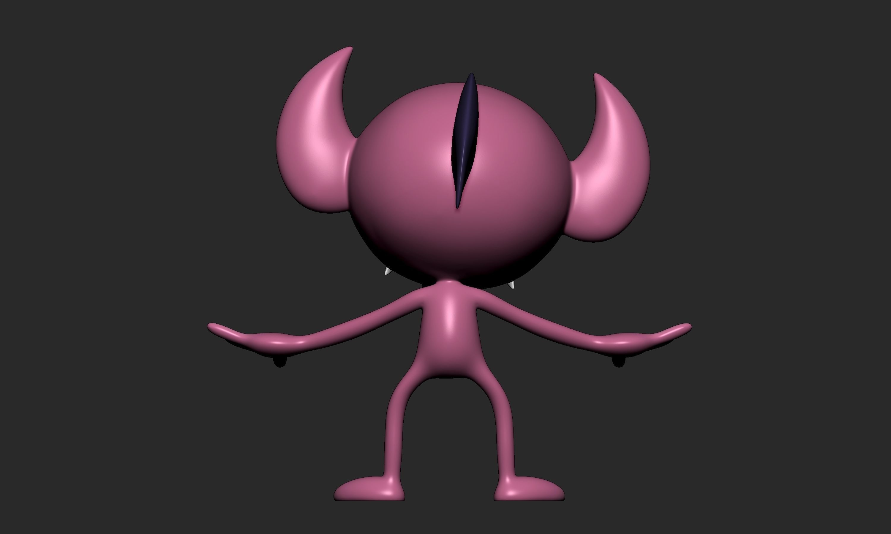 Pokemon - Impidimp Morgrem and Grimmsnarl with 2 poses 3D print model_8