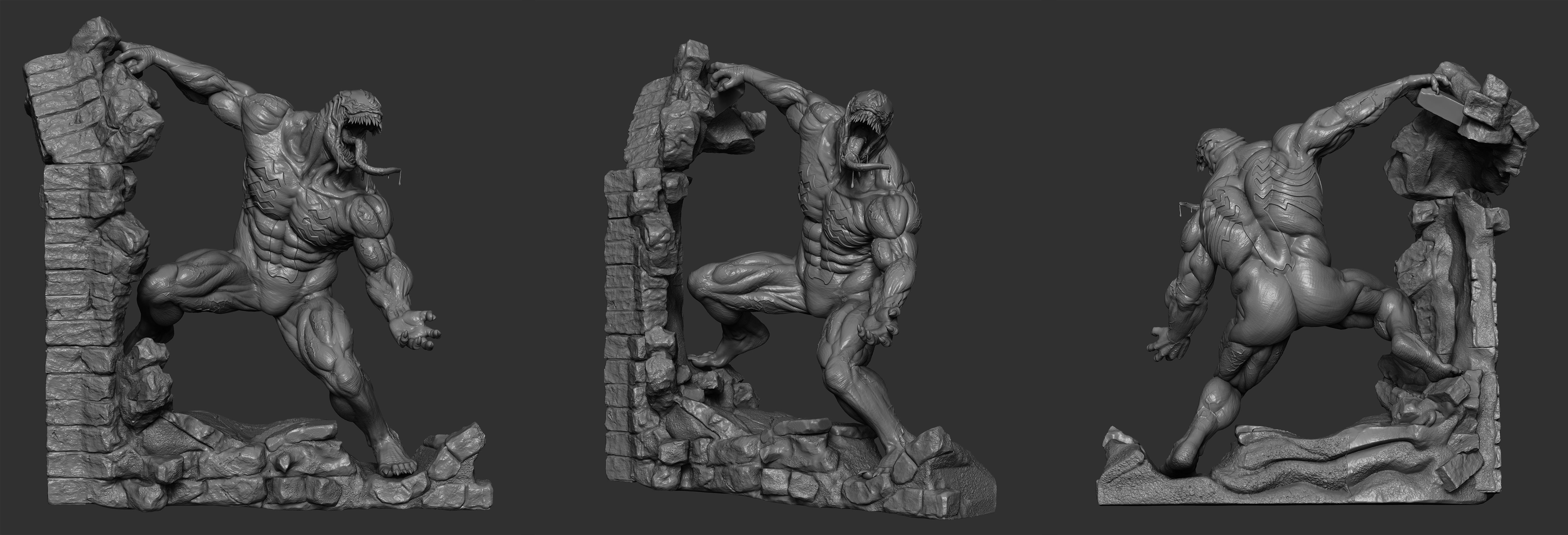 Venom and Spiderman 1994 3D print model_10