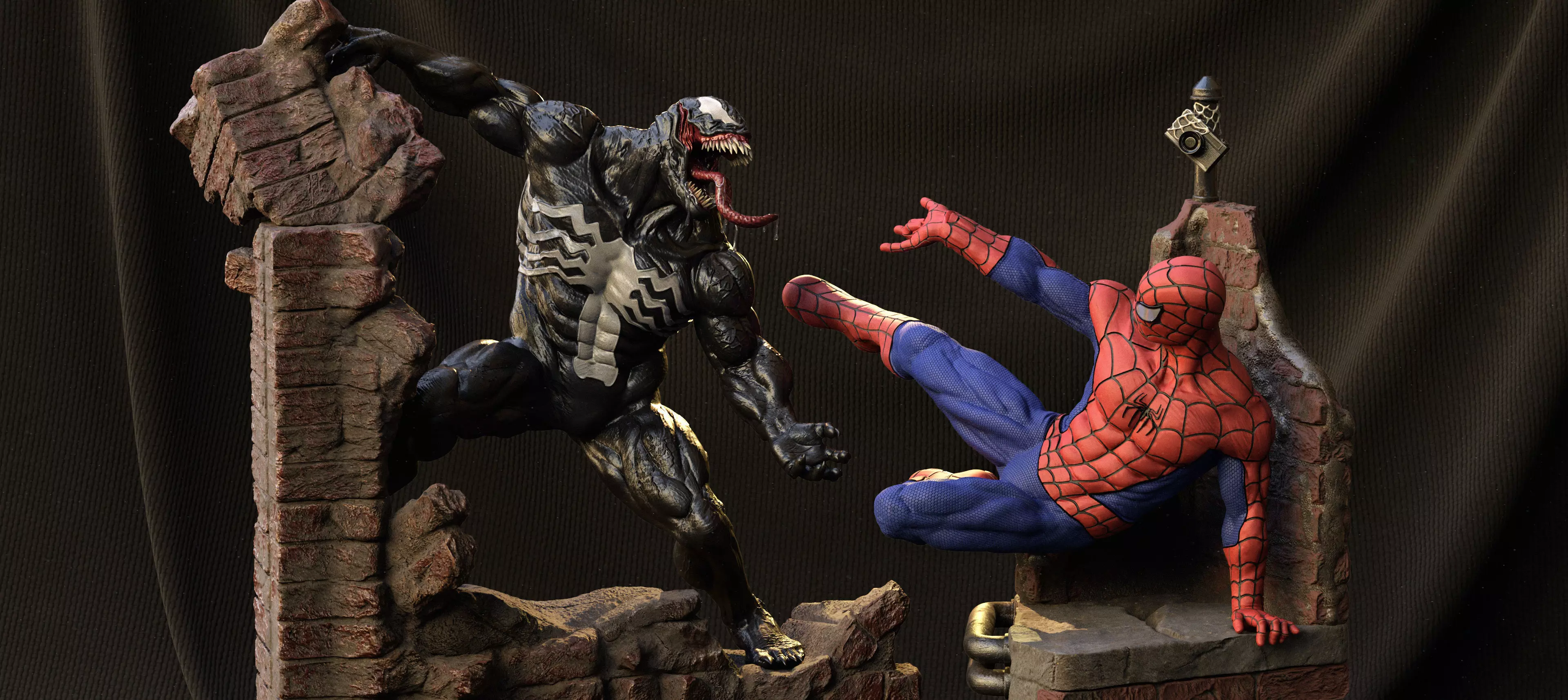 Venom and Spiderman 1994 3D print model_0