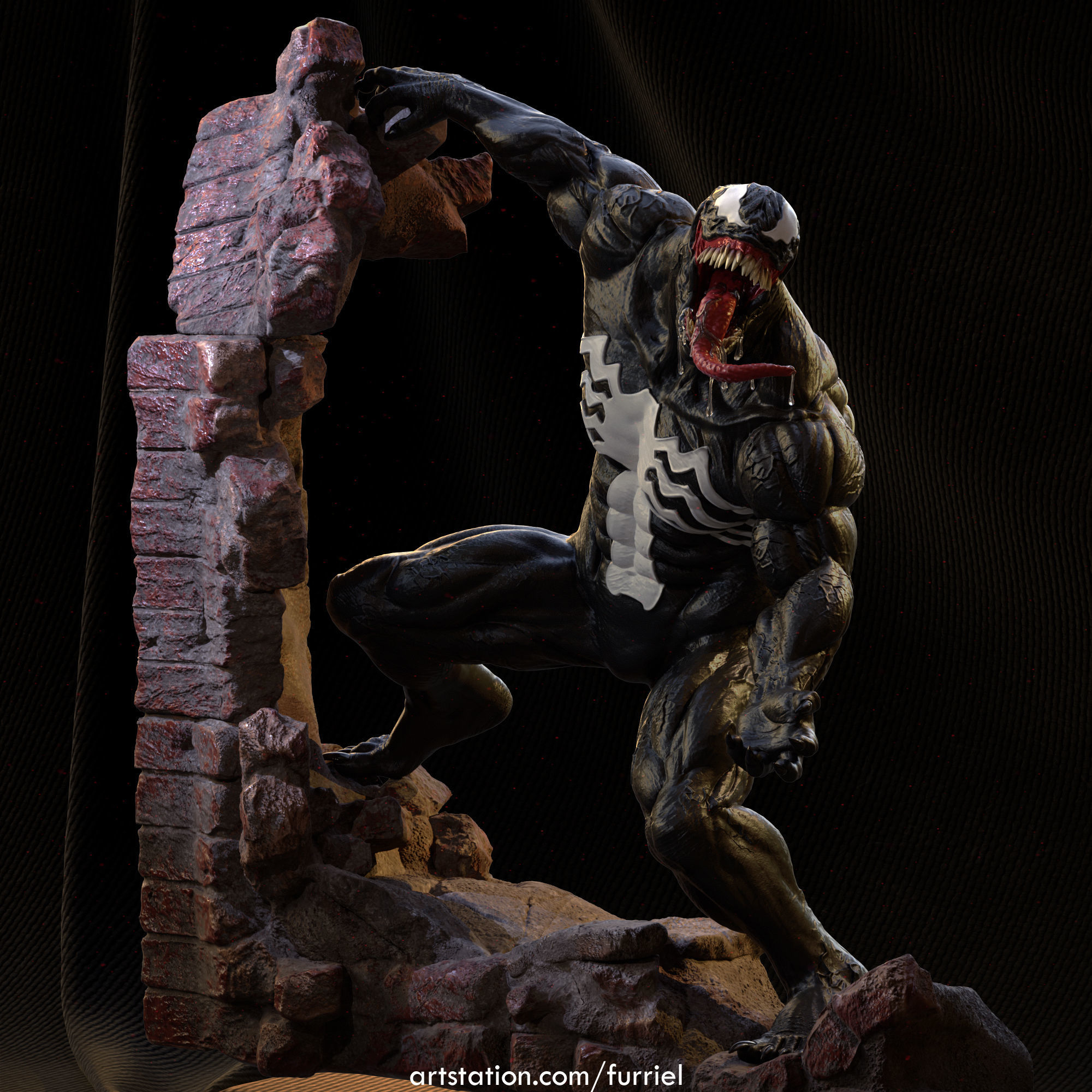 Venom and Spiderman 1994 3D print model_3