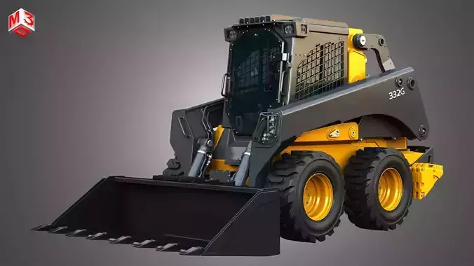 332G Skid Steer Loader with Forestry Package - Bucket 3D model