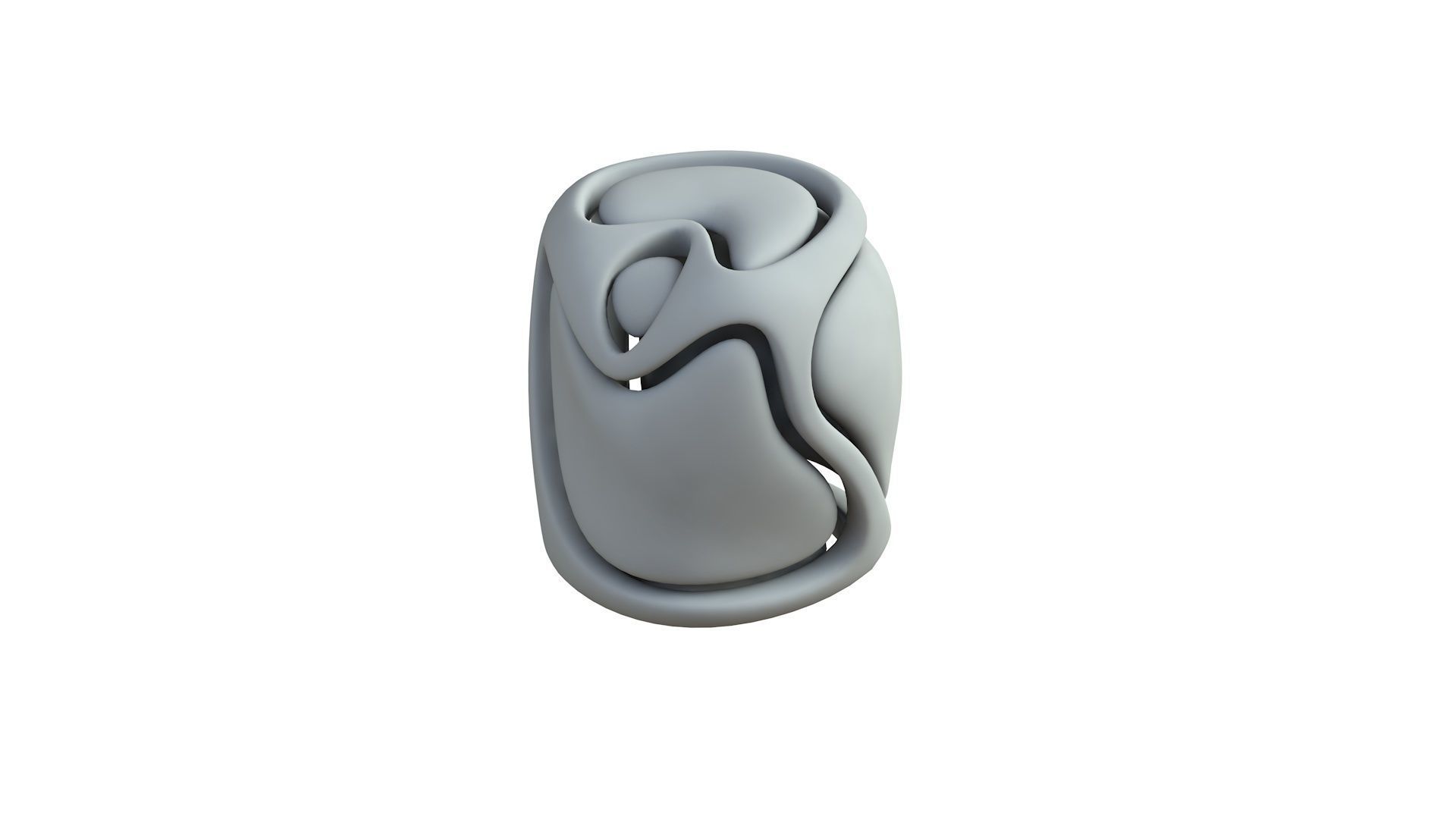 SciFi Cube Object No 68544 Low Poly Shape Low-poly 3D model_6