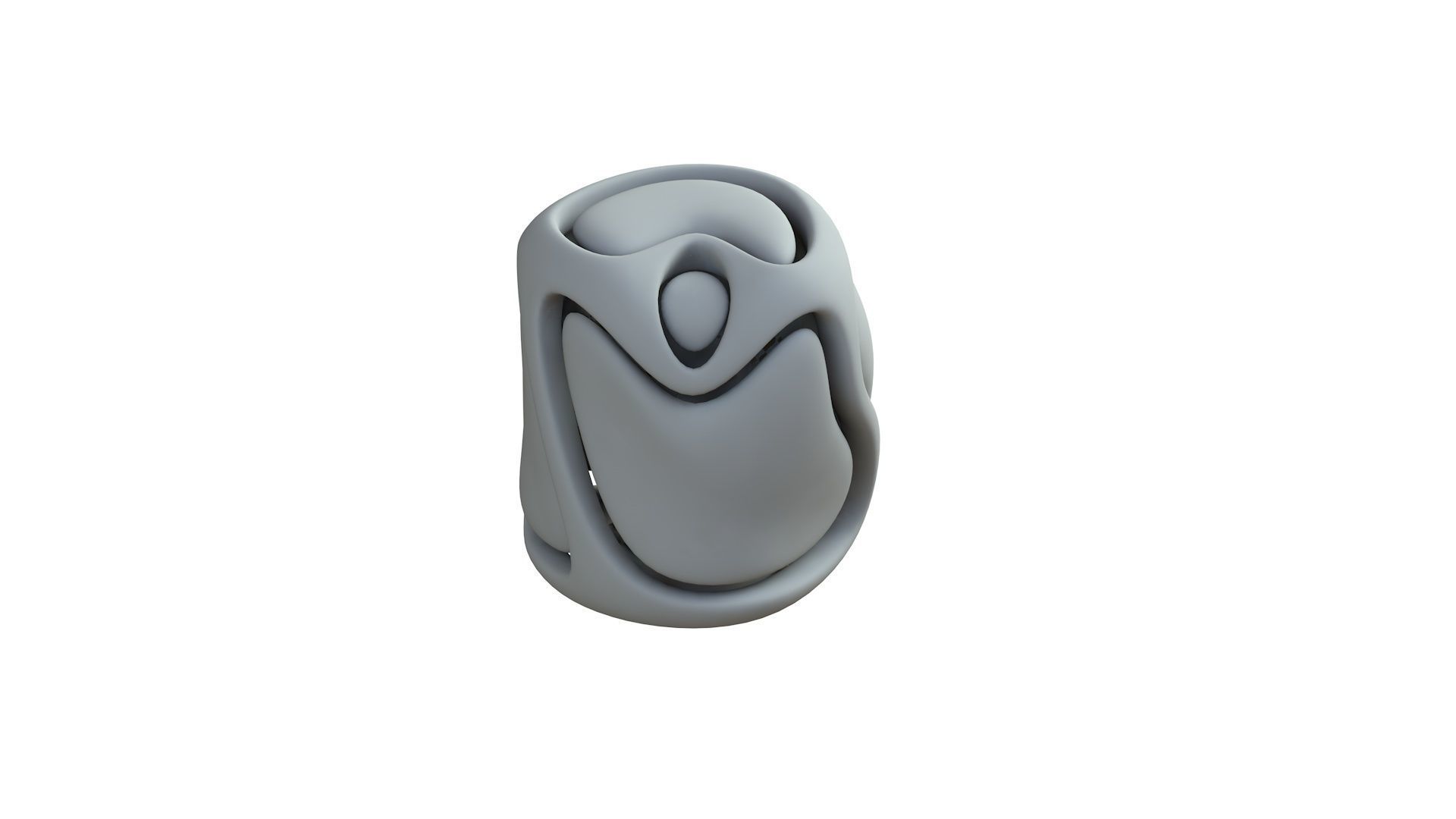 SciFi Cube Object No 68544 Low Poly Shape Low-poly 3D model_8