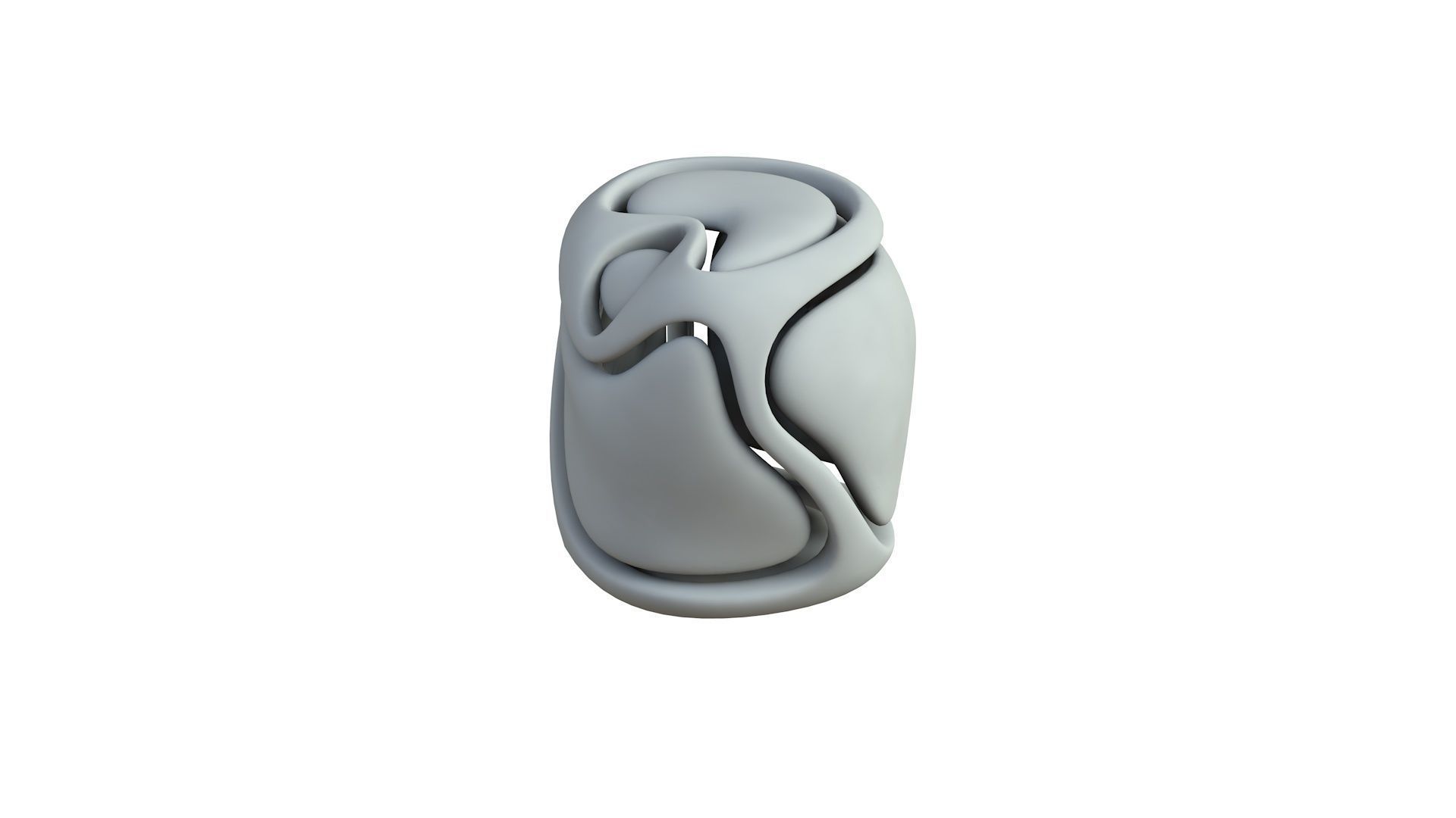 SciFi Cube Object No 68544 Low Poly Shape Low-poly 3D model_5