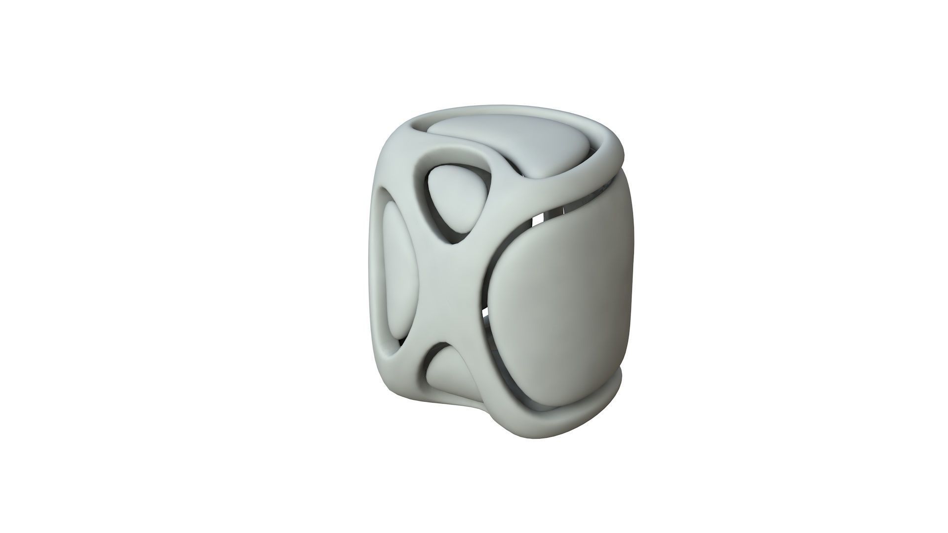 SciFi Cube Object No 68523 Low Poly Shape Low-poly 3D model_1