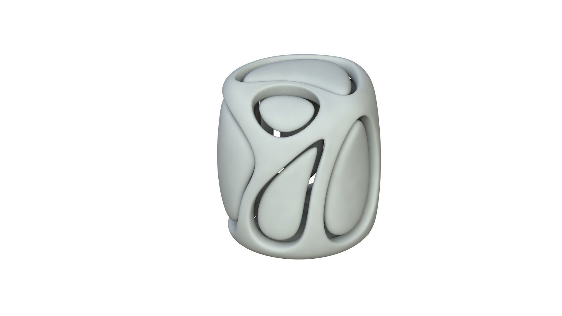 SciFi Cube Object No 68513 Low Poly Shape Low-poly 3D model_2