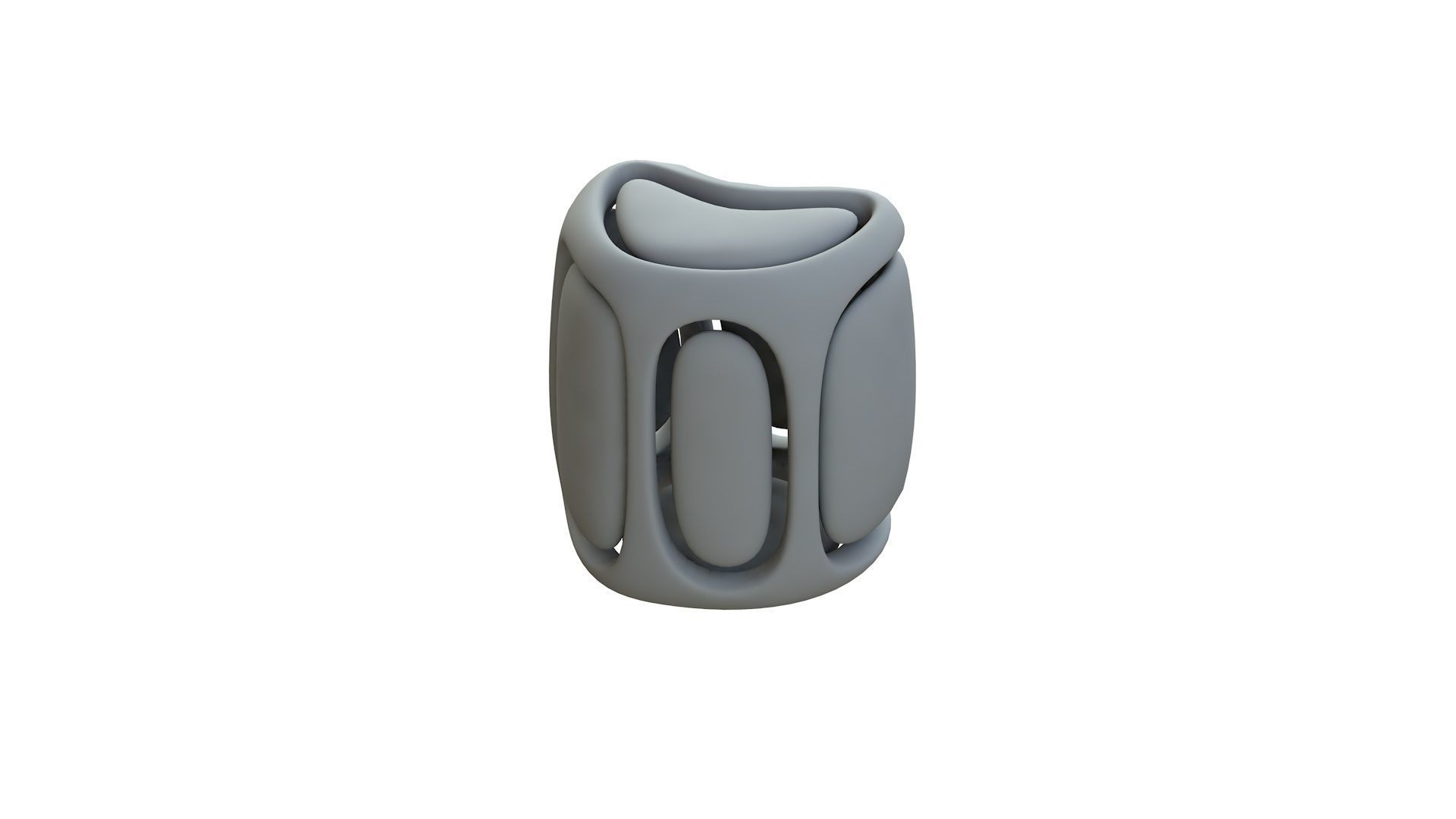 SciFi Cube Object No 68513 Low Poly Shape Low-poly 3D model_12