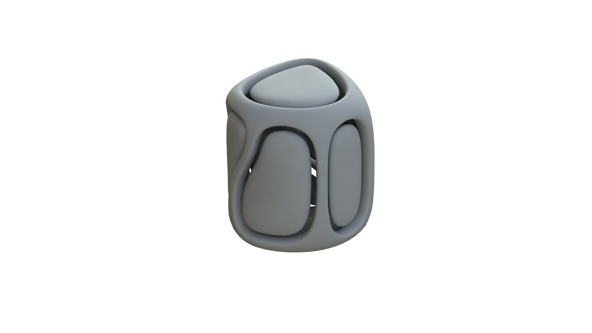 SciFi Cube Object No 68428 Low Poly Shape Low-poly 3D model_11