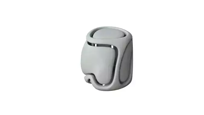 SciFi Cube Object No 68428 Low Poly Shape Low-poly 3D model