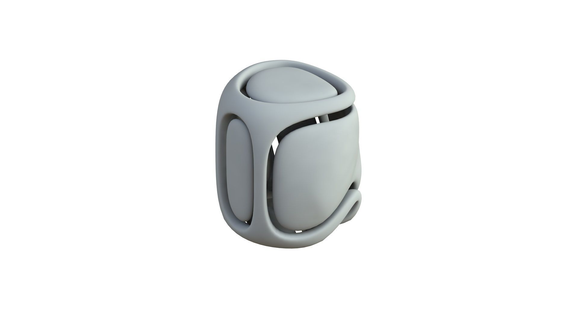 SciFi Cube Object No 68428 Low Poly Shape Low-poly 3D model_5