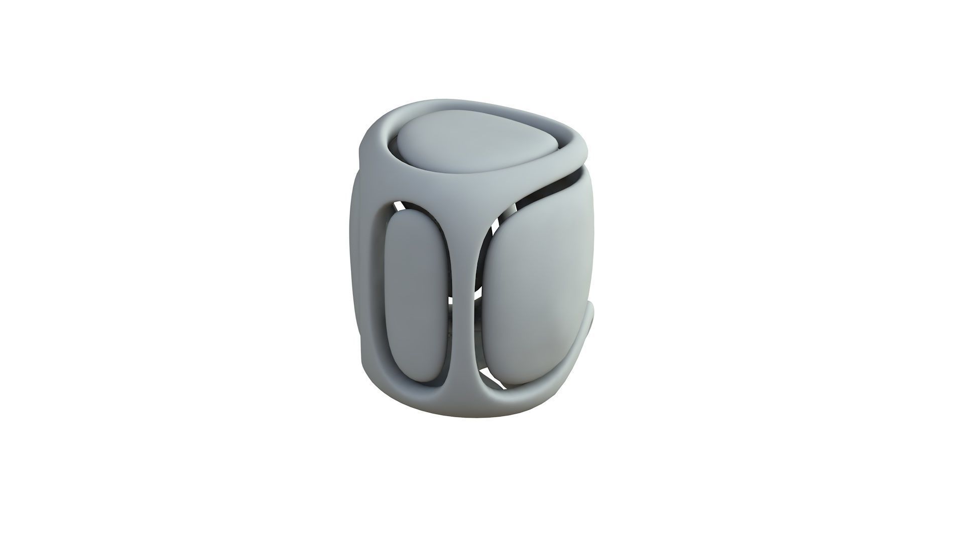 SciFi Cube Object No 68428 Low Poly Shape Low-poly 3D model_6