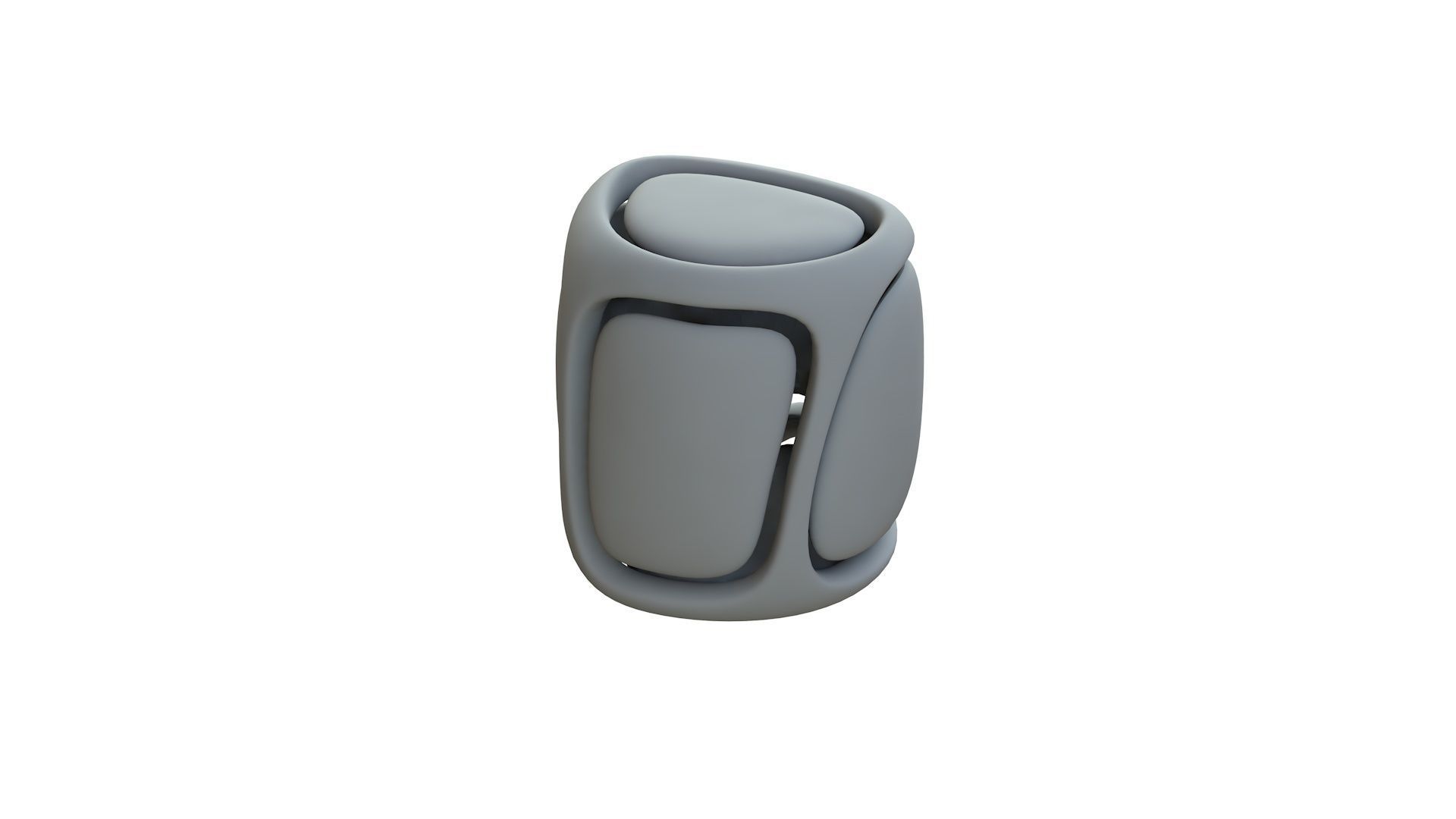 SciFi Cube Object No 68243 Low Poly Shape Low-poly 3D model_11