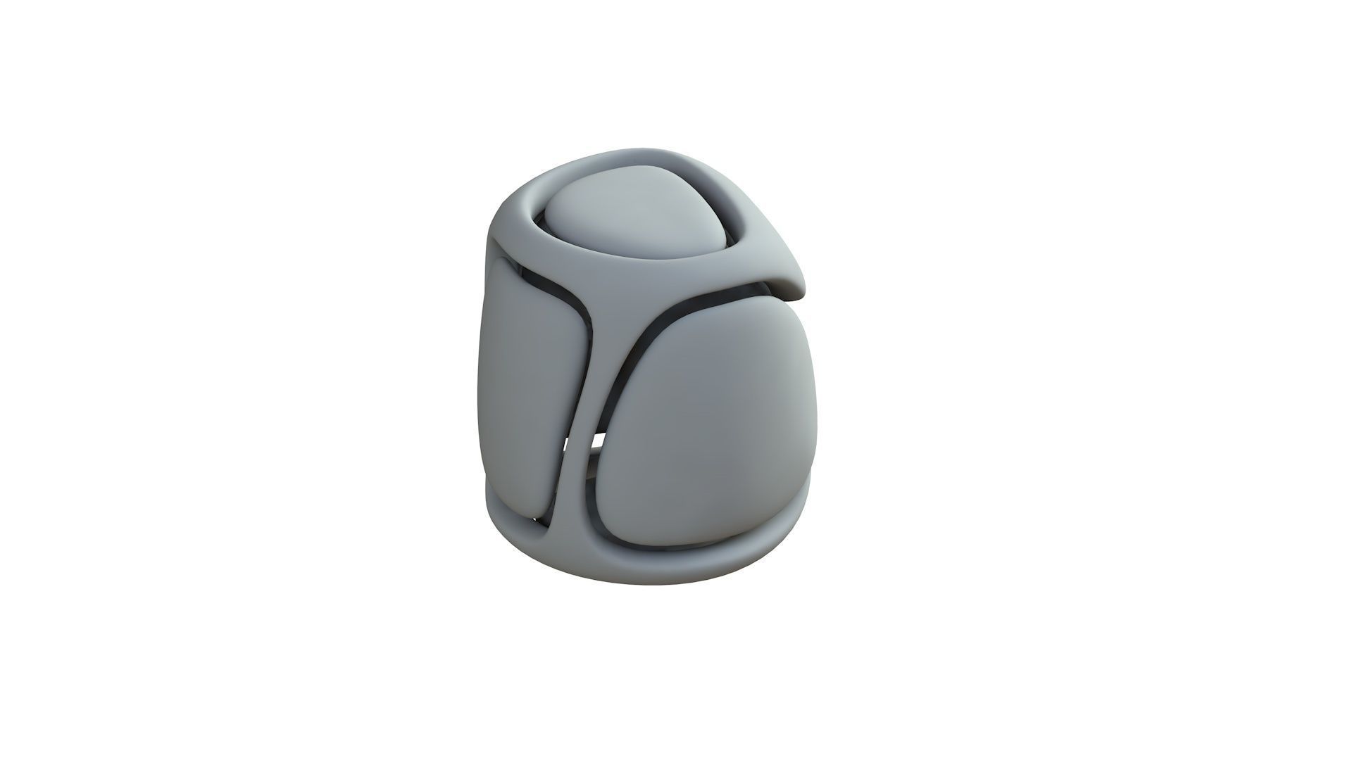 SciFi Cube Object No 68243 Low Poly Shape Low-poly 3D model_8