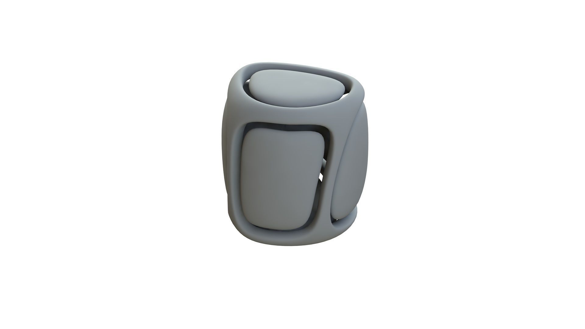 SciFi Cube Object No 68243 Low Poly Shape Low-poly 3D model_12