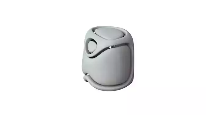 SciFi Cube Object No 68243 Low Poly Shape Low-poly 3D model