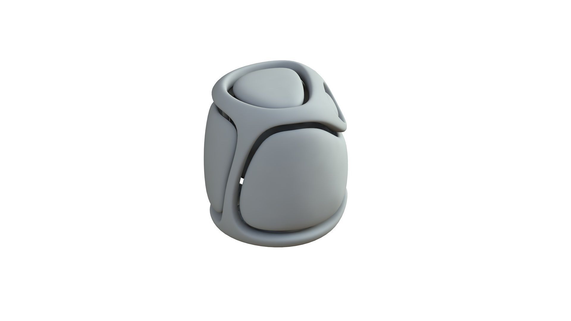 SciFi Cube Object No 68243 Low Poly Shape Low-poly 3D model_7