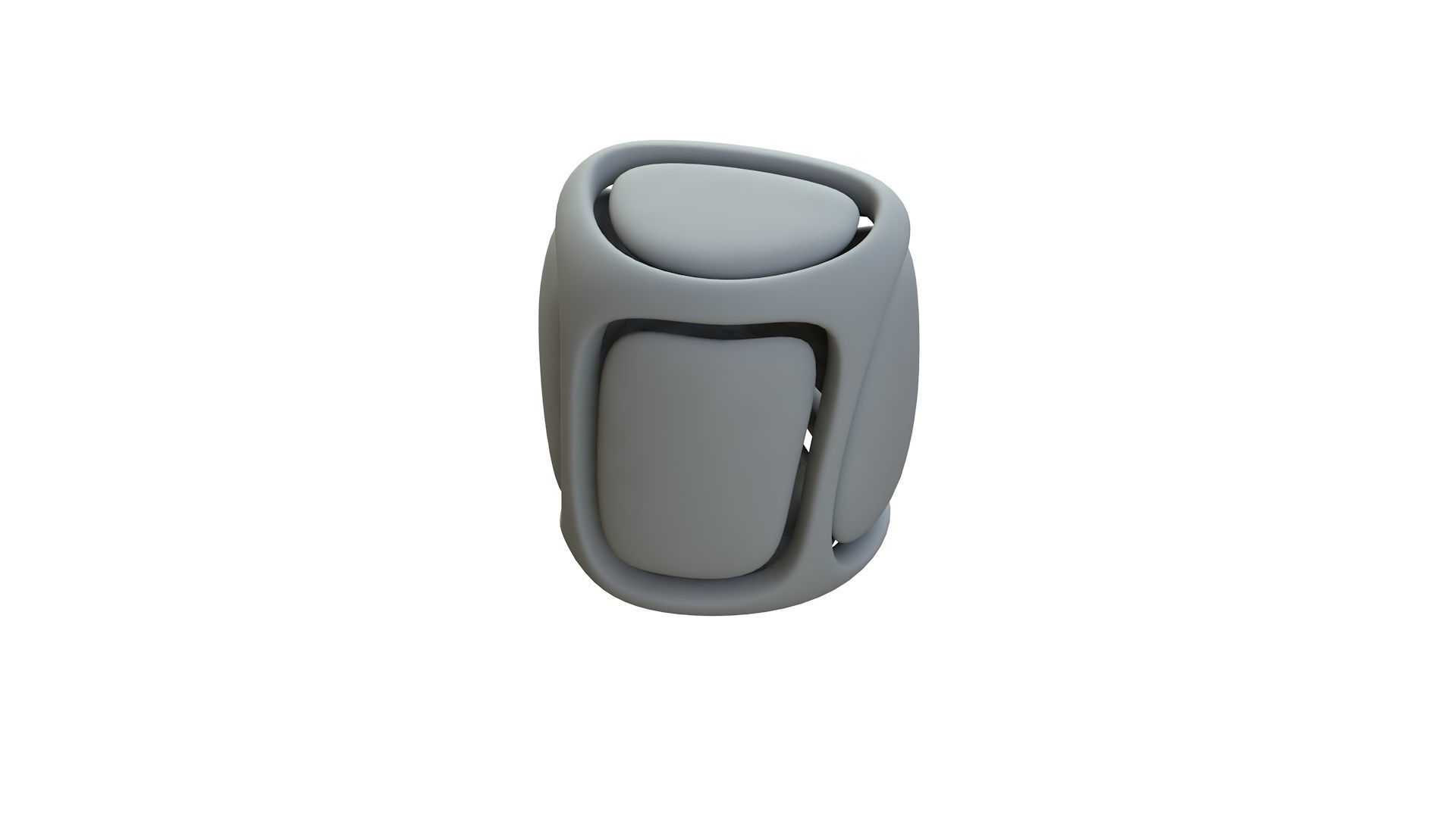 SciFi Cube Object No 68243 Low Poly Shape Low-poly 3D model_13